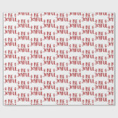 BE JOYFUL Text in Polka Dots Cadeaupapier (Vlak)