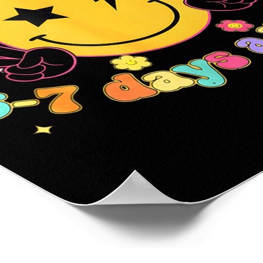 Be Kind 6-7 Days A Week Smile Face Retro Groovy Poster (Hoek)