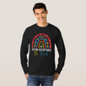 Be Kind Acceptance Rainbow Autism Awareness Month T-shirt (Voorkant volledig)