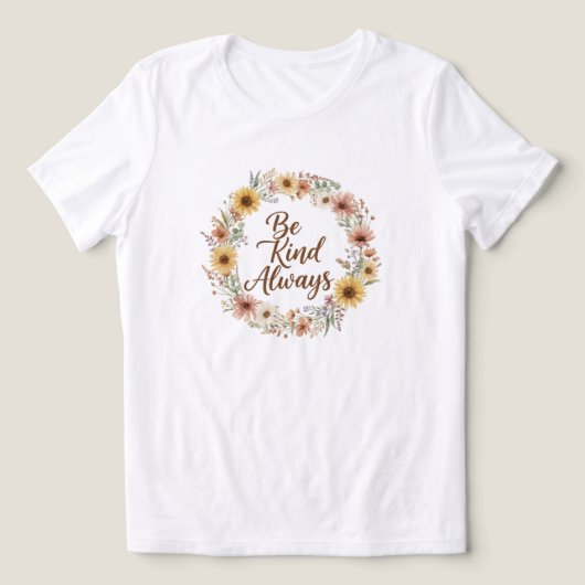 Be Kind Always Boho Floral Women’s T-Shirt (Design voorkant)