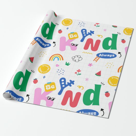 Be Kind Always Cadeaupapier (Uitgerold)