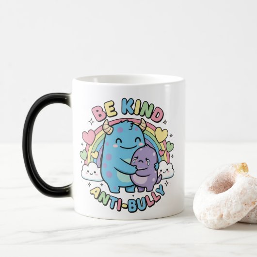 Be Kind Anti Bully  Magische Mok (Met donut)