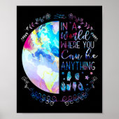 Be Kind Asl Alphabet American Sign Language Deaf A Poster (Voorkant)