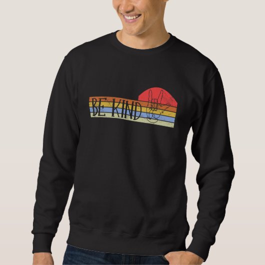 Be Kind ASL Amerikaanse Gebarentaal Vintage Trui (Voorkant)