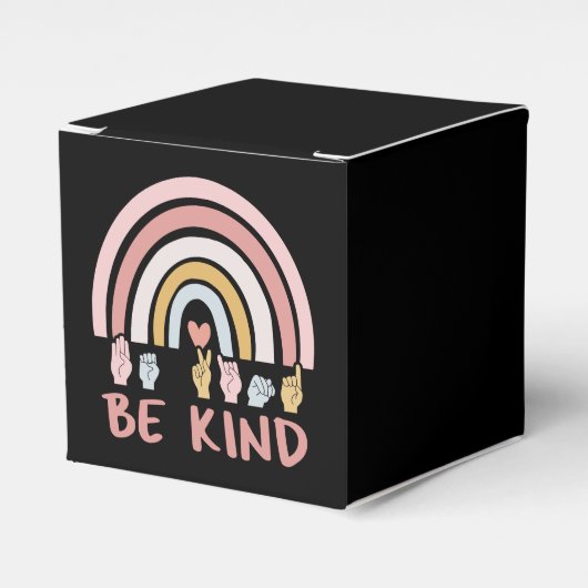 Be Kind ASL III - Amerikaanse Gebarentaal Bedankdoosjes (Voorkant Zijde)