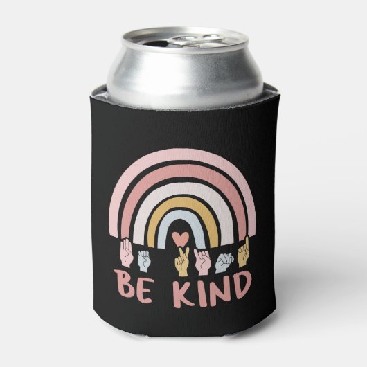 Be Kind ASL III - Amerikaanse Gebarentaal Blikjeskoeler (Blikje Voorkant)