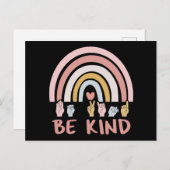 Be Kind ASL III - Amerikaanse Gebarentaal Briefkaart (Voorkant / Achterkant)