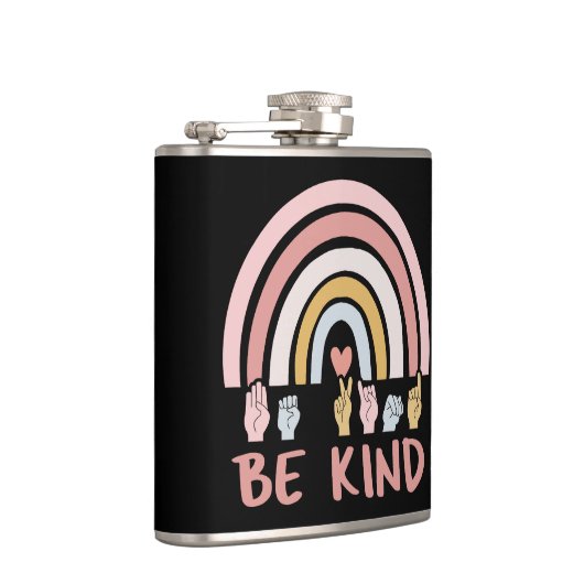 Be Kind ASL III - Amerikaanse Gebarentaal Heupfles (Rechts)
