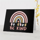 Be Kind ASL III - Amerikaanse Gebarentaal Kaart (Gele Bloem)