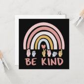 Be Kind ASL III - Amerikaanse Gebarentaal Kaart (Voorkant / Achterkant in situ)