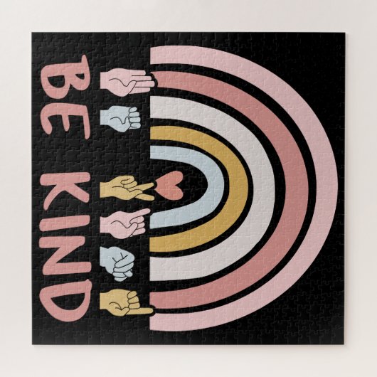 Be Kind ASL III - Amerikaanse Gebarentaal Legpuzzel (Horizontaal)