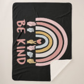 Be Kind ASL III - Amerikaanse Gebarentaal Sherpa Deken (Voorkant)