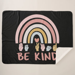 Be Kind ASL III - Amerikaanse Gebarentaal Sherpa Deken
