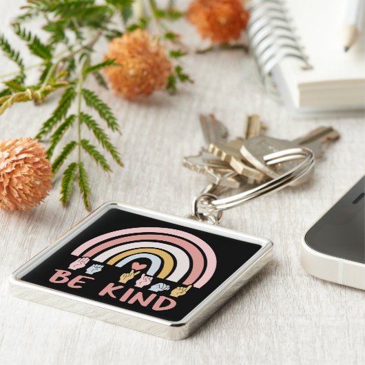 Be Kind ASL III - Amerikaanse Gebarentaal Sleutelhanger (Zijkant)