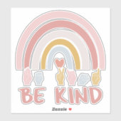 Be Kind ASL III - Amerikaanse Gebarentaal Sticker (Vel)
