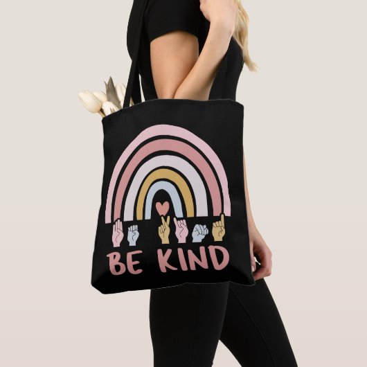 Be Kind ASL III - Amerikaanse Gebarentaal Tote Bag (Dichtbij)