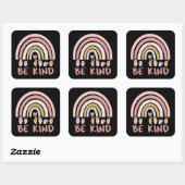 Be Kind ASL III - Amerikaanse Gebarentaal Vierkante Sticker (Vel)