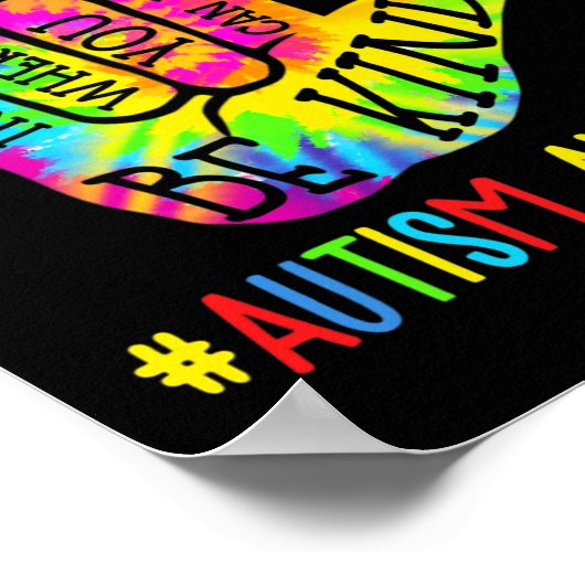 Be Kind Asl Love Sign Language Hand Autism Awarene Poster (Hoek)