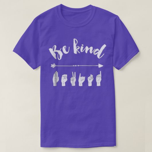 Be Kind ASL Sign Language T-shirt (Design voorkant)