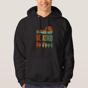 Be Kind Autism Awareness Asl Mom Teacher Kindness Hoodie