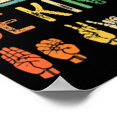 Be Kind Autism Awareness Asl Mom Teacher Kindness Poster (Hoek)