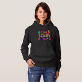 Be Kind Autism Awareness Gnomes Fighter Puzzle Kid Hoodie (Voorkant volledig)