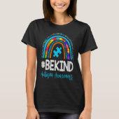 Be Kind Autism Awareness Leopard Rainbow Puzzle Gi T-shirt (Voorkant)