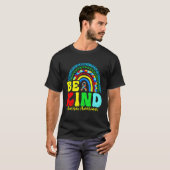 Be Kind Autism Awareness Love Heart Leopard Rainbo T-shirt (Voorkant volledig)