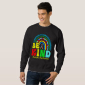 Be Kind Autism Awareness Love Heart Leopard Rainbo Trui (Voorkant volledig)