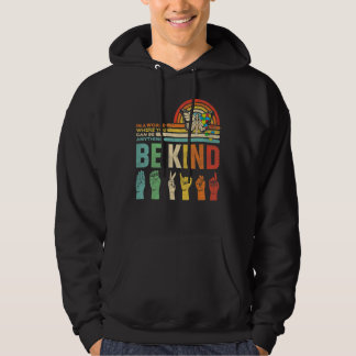 Be Kind Autism Awareness Mom Dad Grandma Teacher K Hoodie