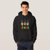 Be Kind Autism Awareness Month Cute Gnomes Men Wom Hoodie (Voorkant volledig)