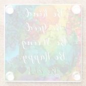 Be Kind Be Good Custom Coaster Glazen Onderzetter (Achterkant)