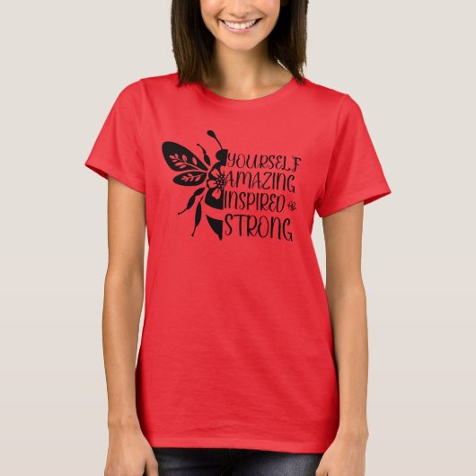 Be Kind Bee Amazing Be Yourself Inspirerende Tshir T-shirt (Voorkant)