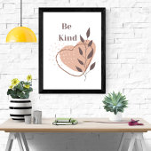 Be Kind Boho Abstracte Vormen Muur Kunst Quote Poster