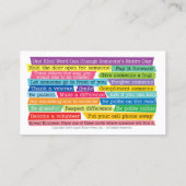 Be Kind Cards - Encourage Acts of Kindness Today Contactkaartje (Achterkant)