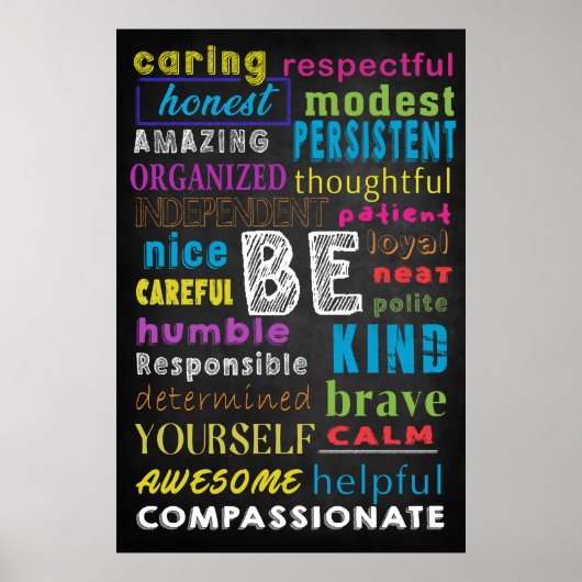 Be Kind Classroom Poster (Voorkant)