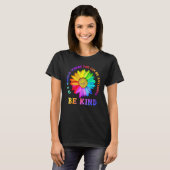 Be Kind Daisy Flower Rainbow LGBT Gay Lesbian Prid T-shirt (Voorkant volledig)