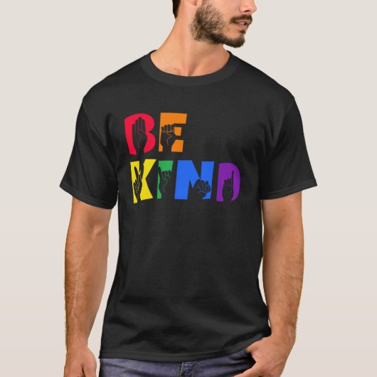 Be Kind Deaf Pride T-shirt (Voorkant)