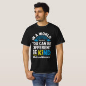 Be Kind Different Autism Awareness Rainbow Design  T-shirt (Voorkant volledig)