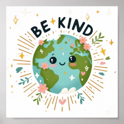 Be Kind Digital Download - Ideaal voor DTF-Prints Poster (Voorkant)