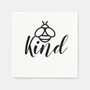 Be Kind eenvoudig schattig honingbij ontwerp Servet