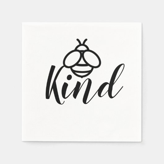 Be Kind eenvoudig schattig honingbij ontwerp Servet (Voorkant)