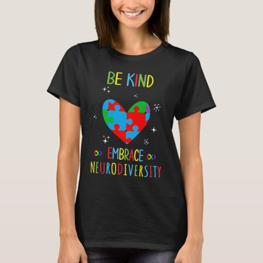 Be Kind Embrace Neurodiversity Puzzle T-shirt (Voorkant)