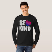 Be Kind Funny Bi Pride Flag Bisexual T-shirt (Voorkant volledig)