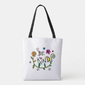 Be Kind Funny Modern Typography Minimalist Tote Bag (Achterkant)