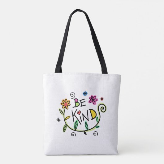 Be Kind Funny Modern Typography Minimalist Tote Bag (Achterkant)