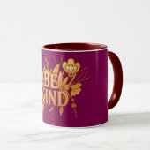 Be Kind | Gold Floral Inspirational Combo Mug Mok (Voorkant rechts)