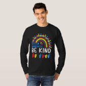 Be Kind Hand Sign Rainbow Autism Awareness Month F T-shirt (Voorkant volledig)