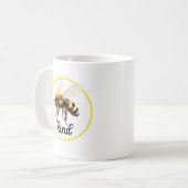 BE KIND hommel bijen waterverf schilderen natuur Koffiemok (Voorkant links)