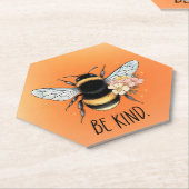 Be Kind Honey Bee Clipart-57650 Kartonnen Onderzetters (Schuin)